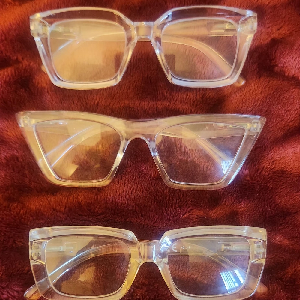 Stylish Clear Frame READERS Trio